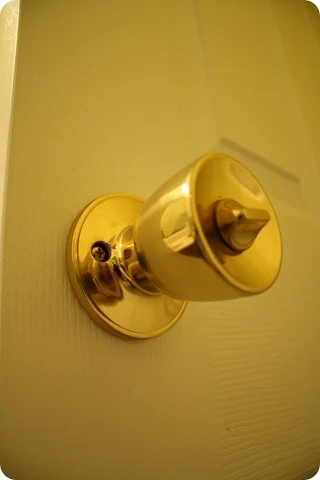 changing out brass door knobs